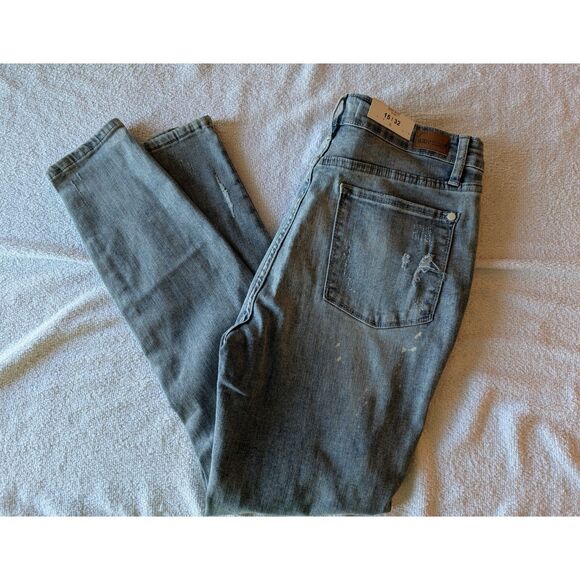 Judy Blue Skinny Lace Peekaboo Distressed Stretch Ankle Jeans Sz 15/32 - Picture 5 of 10
